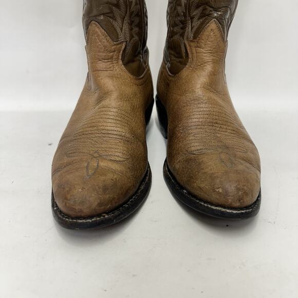 Vintage Tony Lama Two-Tone Cowboy Boots Gold Label main image 7